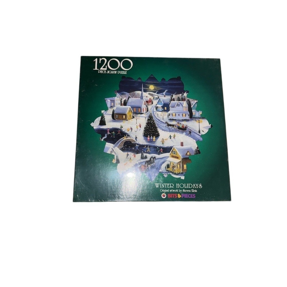 Bits‎ & Pieces Winter Holidays Round Jigsaw Puzzle 1200 Pieces 33" Diameter NIB